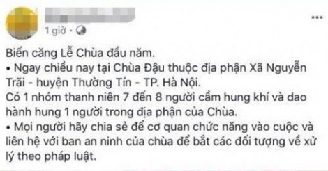 Nam thanh niên bị nhóm đối tượng đánh trọng thương trước cổng chùa