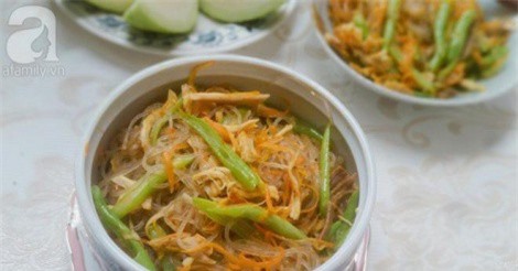 Bữa sáng dinh dưỡng, tiện lợi với món miến xào thịt gà cực ngon