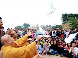 Tiểu thương “hốt bạc” nhờ bán vật phóng sinh vào dịp Tết Nguyên tiêu