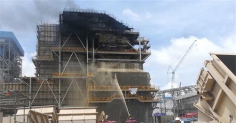 Cháy tại Dự án Nhà máy nhiệt điện Duyên Hải 3 do bụi hàn