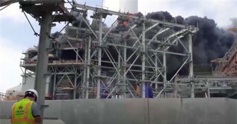 Trà Vinh: Nhà máy nhiệt điện Duyên Hải 3 xảy ra cháy lớn