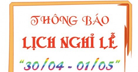 Chính thức có lịch nghỉ Giỗ Tổ Hùng Vương, 30/4 và 1/5/2018