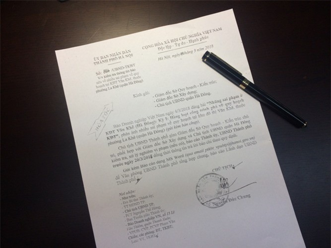 Những sai phạm ở KĐT Văn Khê: Chủ tịch UBND thành phố Hà Nội yêu cầu kiểm tra thông tin