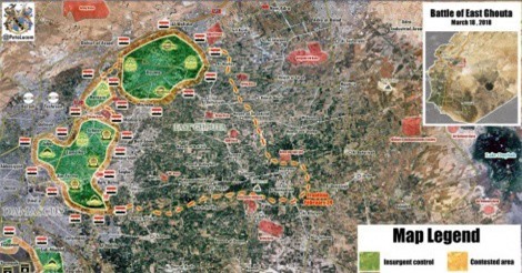 Quân đội Syria đánh bật khủng bố khỏi 75% diện tích Đông Ghouta