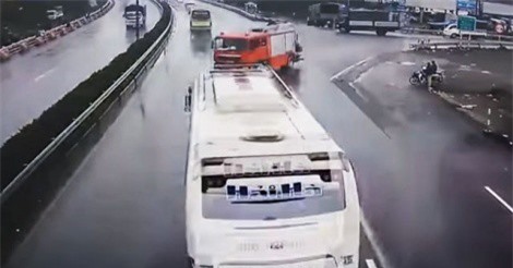 Đã xác định được tốc độ của xe khách khi va chạm với xe PCCC