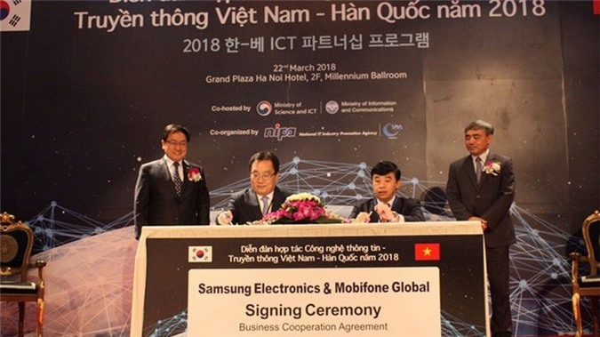MobiFone và Samsung ký thỏa thuận hợp tác tăng cường mạng 5G