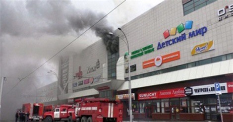 Cháy trung tâm thương mại Nga, 37 người chết