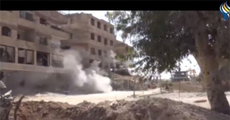 Clip: Quân đội Syria phá nát đường hầm của phiến quân ở Đông Ghouta