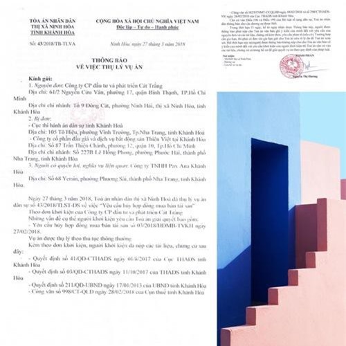 Tòa án Nhân dân Thị xã Ninh Hòa (Khánh Hòa): Thụ lý đơn khởi kiện của Công ty Cát Trắng