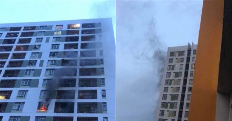 TP.HCM: Chung cư Parc Spring ở bất ngờ bốc cháy