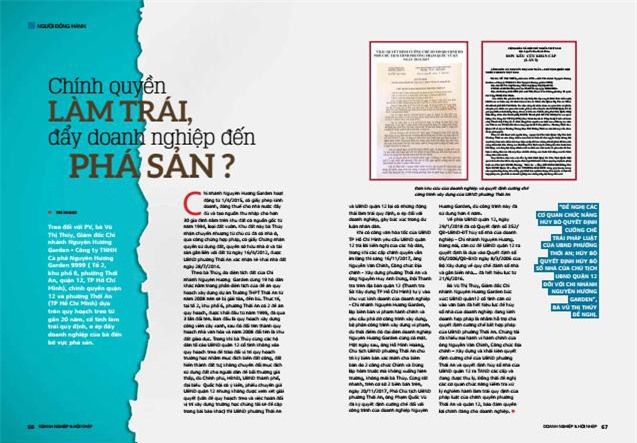 Chính quyền làm trái, đẩy doanh nghiệp đến phá sản ?