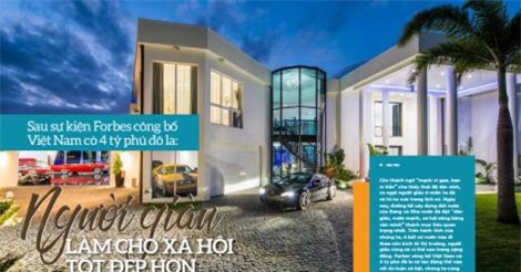 Người giàu làm cho xã hội tốt đẹp hơn