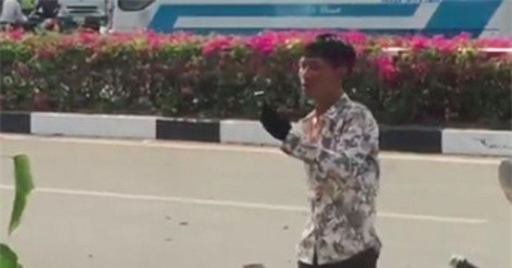 Truy tìm tên trộm xe táo tợn dùng hung khí tấn công nhiều người dân ở Bình Dương