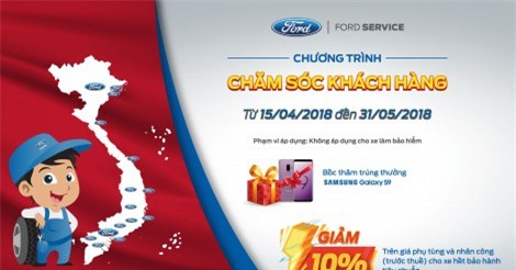 Ford Việt Nam: “Tháng chăm sóc khách hàng” với nhiều hoạt động thiết thực