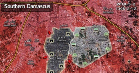 Quân đội Syria đột nhập và chọc thủng pháo đài IS ở Nam Damascus