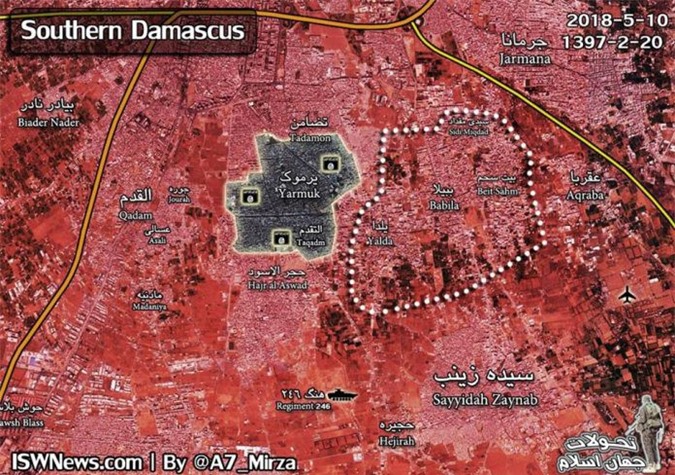 Quân đội Syria kiểm soát hoàn toàn 3 thị trấn chiến lược ở Nam Damascus