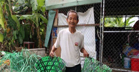 Cụ ông 70 tuổi chế tạo ra những chiếc sọt rác độc nhất vô nhị