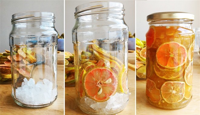 Giảm cân "không phanh" với chanh đào ngâm mật ong