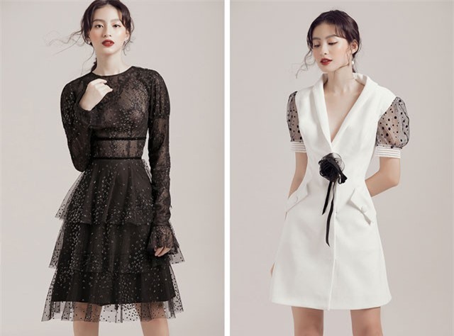 Gợi ý trang phục gam màu đen trắng cho ngày Hè