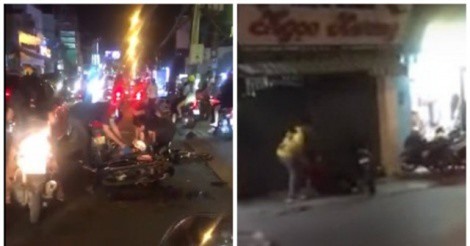 Kh&#xF4;ng k&#xEC;m &#x111;&#x1B0;&#x1EE3;c n&#x1B0;&#x1EDB;c m&#x1EAF;t khi xem video ghi l&#x1EA1;i ph&#xFA;t cu&#x1ED1;i c&#xF9;ng hai hi&#x1EC7;p s&#x129; S&#xE0;i G&#xF2;n g&#x1EE5;c xu&#x1ED1;ng