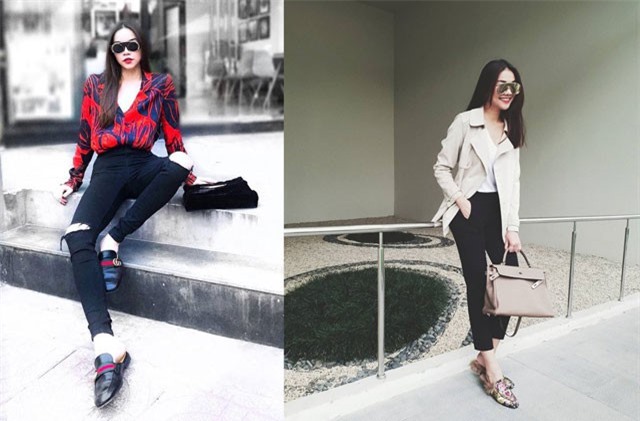 Sao Việt mê mẩn kiểu giày mules hở gót