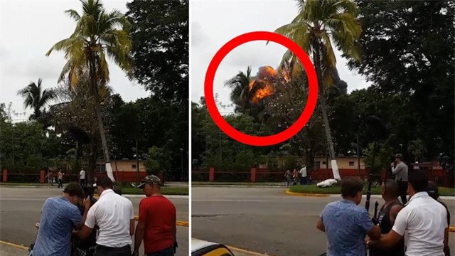 Clip: Khoảnh khắc máy bay chở khách Cuba lao xuống và phát nổ