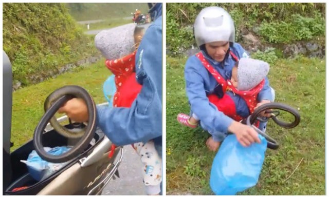 Clip ông bố Lào Cai "bình tĩnh nhất năm": Vừa bế con vừa tay không bắt rắn ven đường