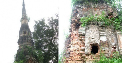 Ngôi đền ở Nghệ An mất thiêng vì ngọc trên đỉnh tháp bị bắn vỡ