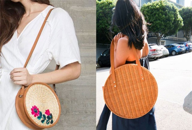 Túi thủ công dáng tròn 'chiếm sóng' xu hướng phụ kiện Hè 2018