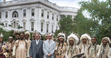 Ảnh lạ về người da đỏ ở Nhà Trắng đầu thế kỷ 20