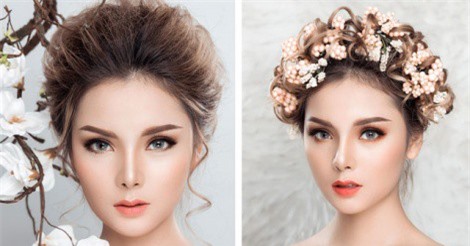 Trang điểm cô dâu tông cam cho tiệc ban ngày và buổi tối