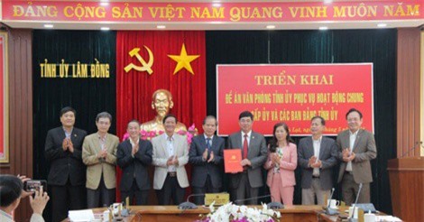 Lâm Đồng: Sáp nhập văn phòng tất cả các ban đảng về Văn phòng Tỉnh ủy