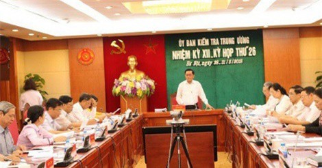 Thông cáo báo chí kỳ họp 26 của Ủy ban Kiểm tra Trung ương