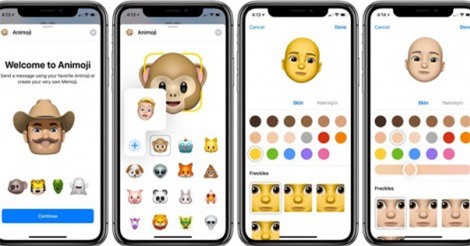 Cách tạo Memoji trên iPhone X chạy iOS 12