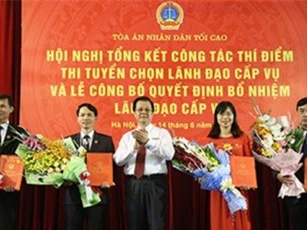 Bốn người trúng tuyển lãnh đạo tại TAND Tối cao