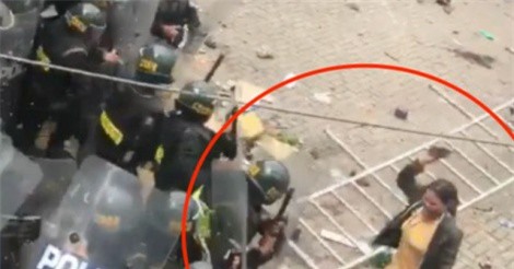 Khởi tố nữ công nhân ném đá cảnh sát cơ động