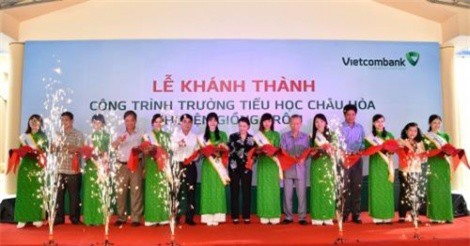 Vietcombank tài trợ xây dựng trường tiểu học ở Bến Tre