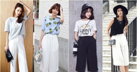 Mix đồ cực ‘thần thái’ với quần culottes 'hot' nhất mùa Hè này