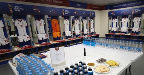 Tiết lộ bất ngờ trong phòng thay đồ của các đội bóng tại World Cup 2018