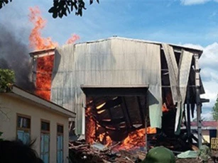 200 m3 gỗ quý bị thiêu rụi sau đám cháy