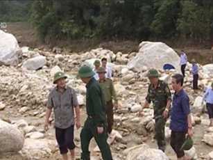 Kiểm tra công tác khắc phục hậu quả mưa lũ tại Hà Giang