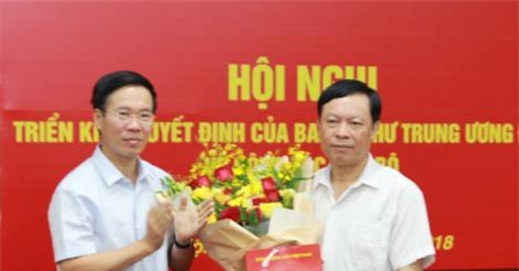 Triển khai quyết định của Ban Bí thư Trung ương Đảng về công tác cán bộ