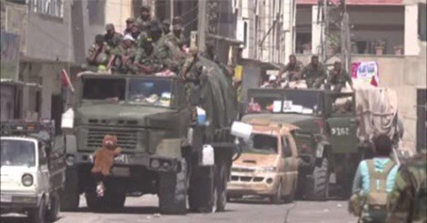 Ảnh: Đánh bại phiến quân, quân đội Syria giương cờ trên ngã tư Nassib lần đầu tiên trong 3 năm