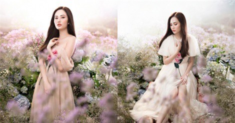 Diệu Linh hoá tiên nữ với váy hoa 3D