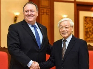Ngoại trưởng Mỹ Pompeo gặp Tổng bí thư Nguyễn Phú Trọng