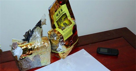Ngụy trang lô ma túy hơn nửa tỷ đồng trong hai gói trà