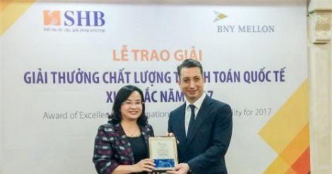 SHB tiếp tục giành giải Ngân hàng có dịch vụ thanh toán quốc tế xuất sắc