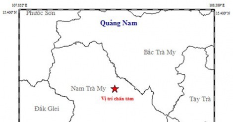 Quảng Nam: 3 ngày xảy ra 2 trận động đất ở huyện Nam Trà My