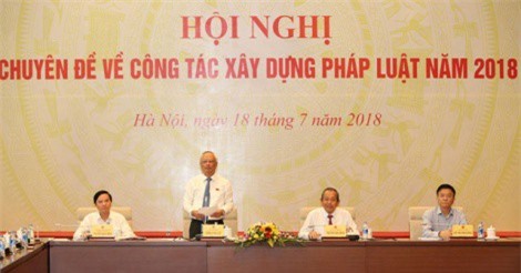 Hội nghị chuyên đề công tác xây dựng pháp luật năm 2018
