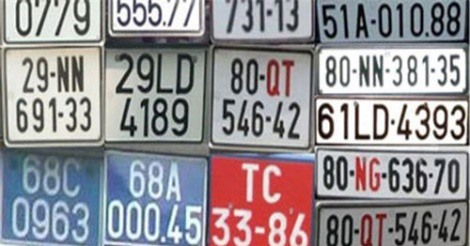 Đang cân nhắc phân loại màu cho biển số ô tô